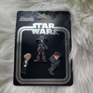 Star Wars Celebration Character Pin Set - Black and Silver
